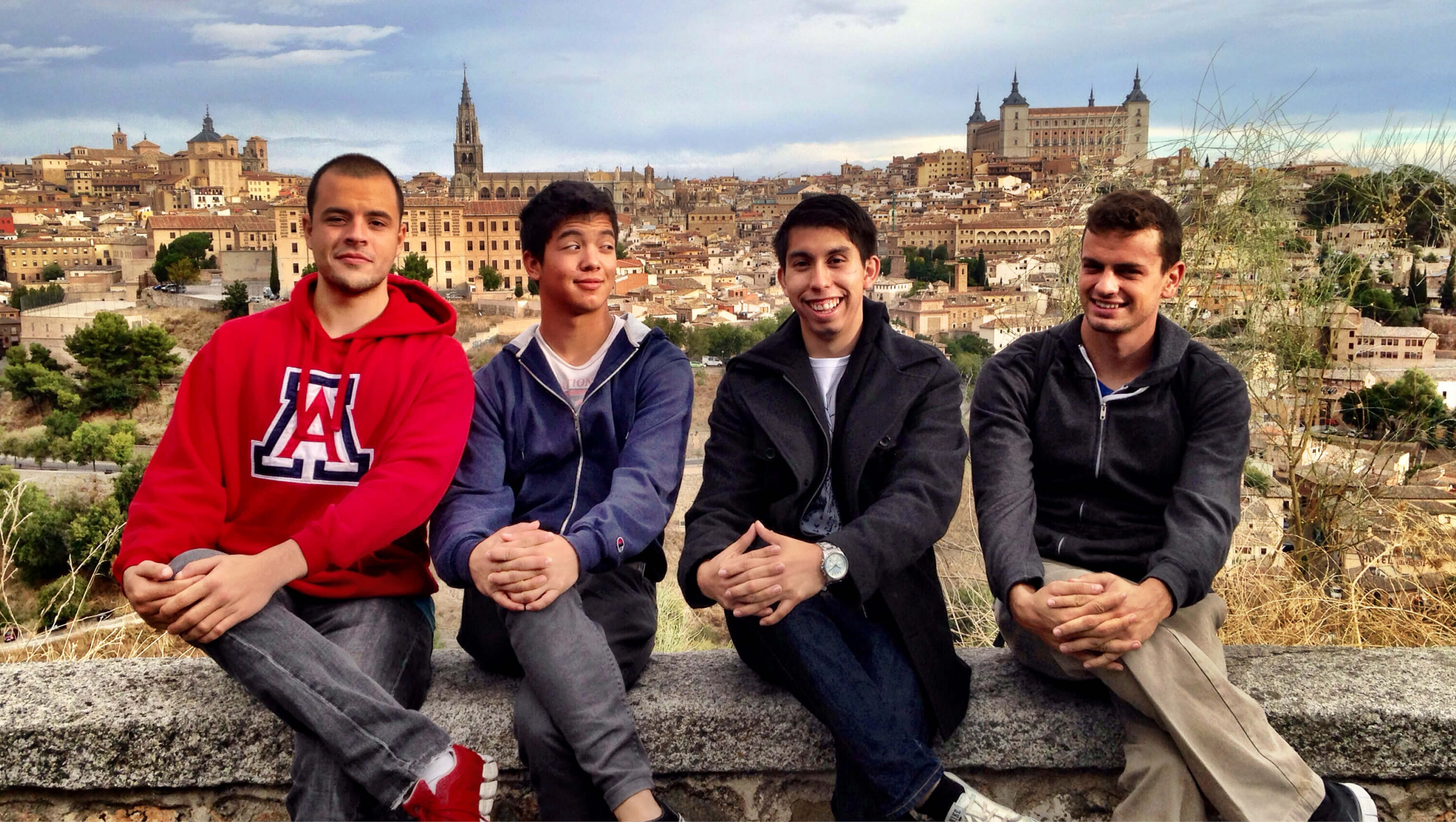 Students enjoying the scenery on their Abroad trip