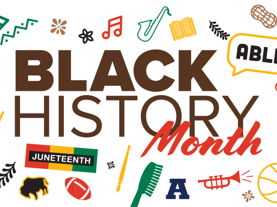Black History Month iconographic logo