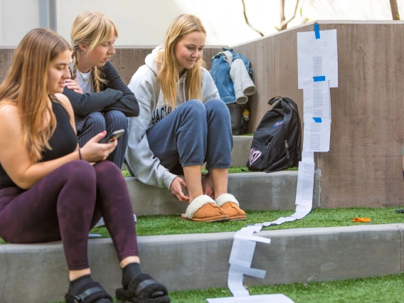 Students in class outside