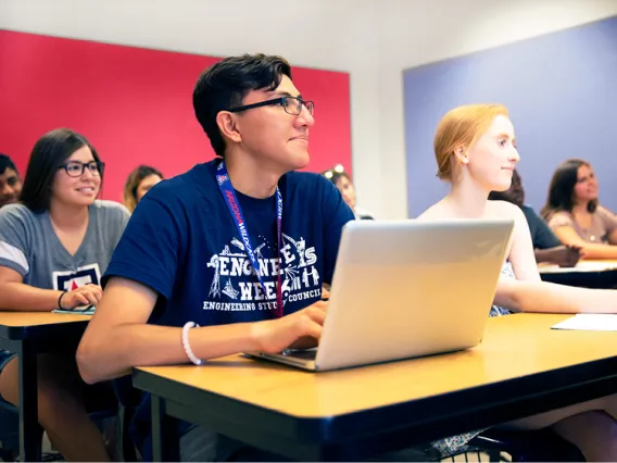 Students engaged in a classroom