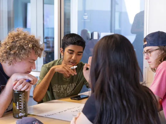 Honors students in classroom