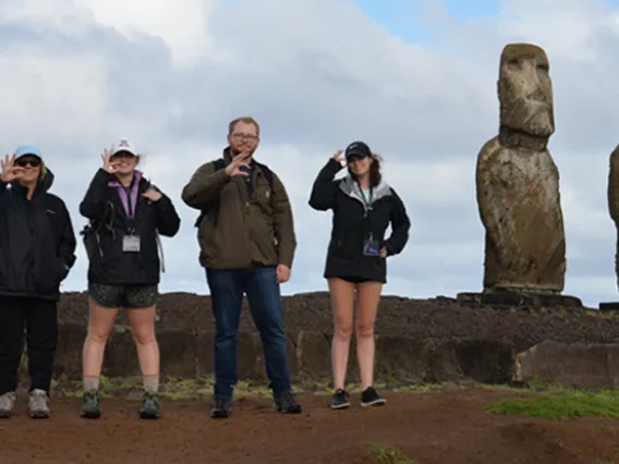 Students on Rapi Nui