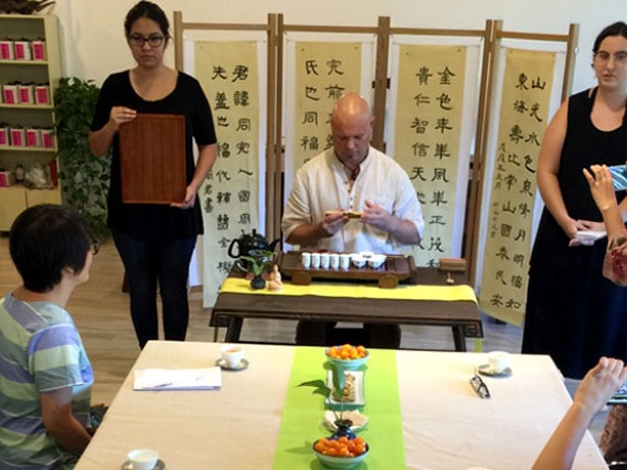 Rob Lisak working with Chinese Teas