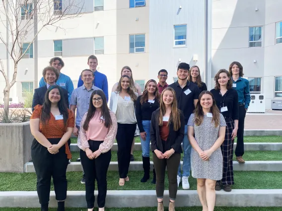 Murphey Scholars attending the Murphey Scholars Luncheon in the Franke Honors Village this spring. 