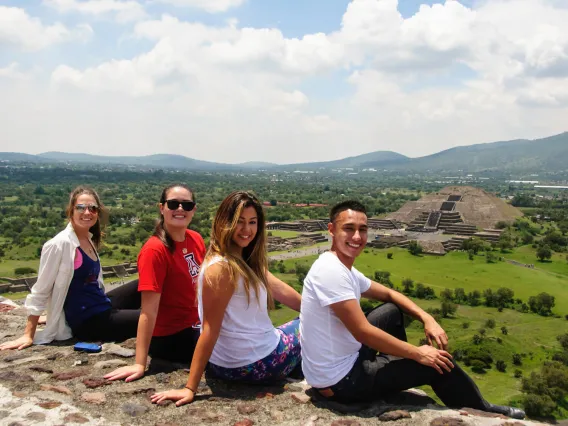 Students enjoying the scenery on their Abroad trip