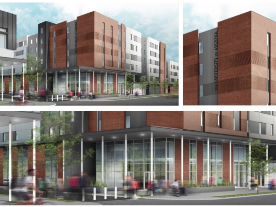 Composite renders of the Honors College village