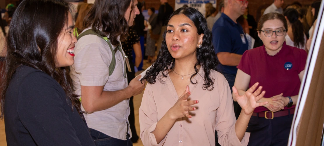 Student shows work at Pinnacle 2024