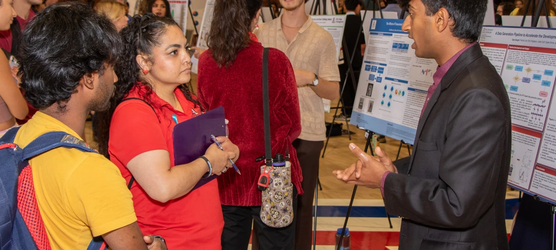 Student shows work at Pinnacle 2024