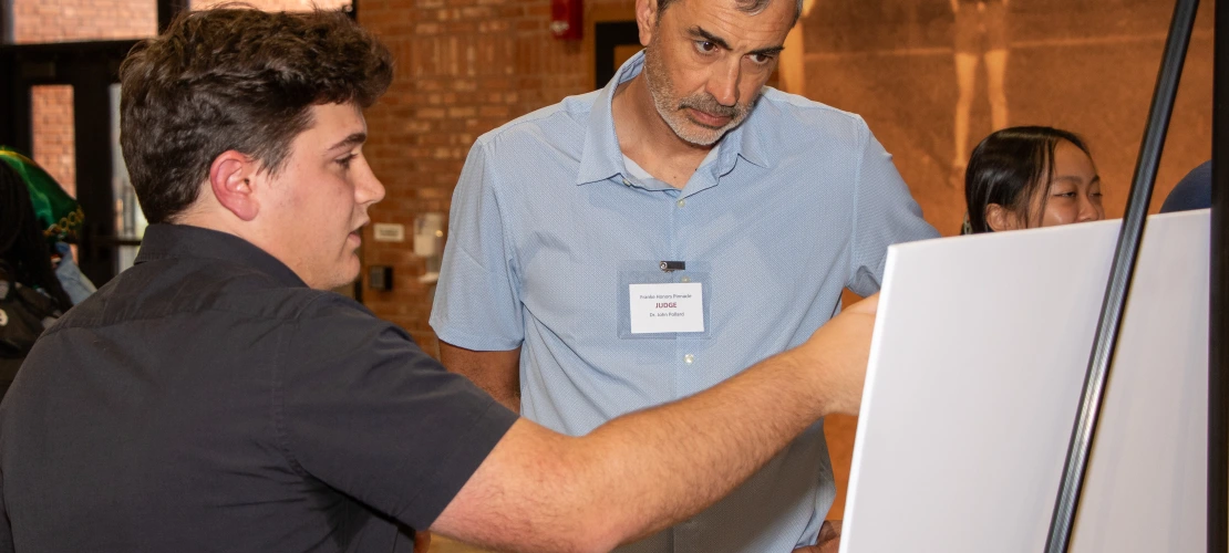 Student shows work at Pinnacle 2024