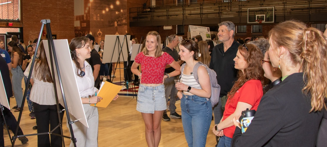 Student shows work at Pinnacle 2024