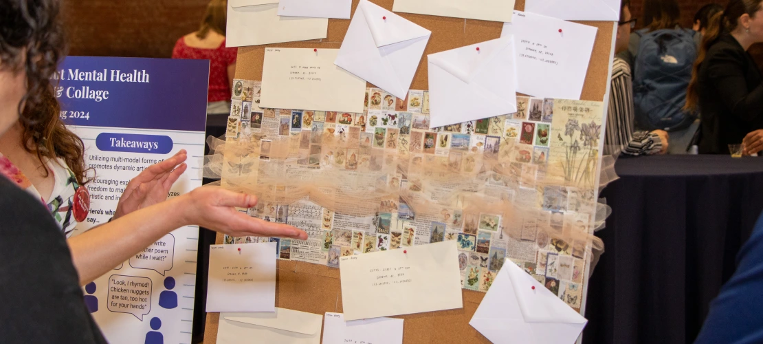 Student shows work at Pinnacle 2024