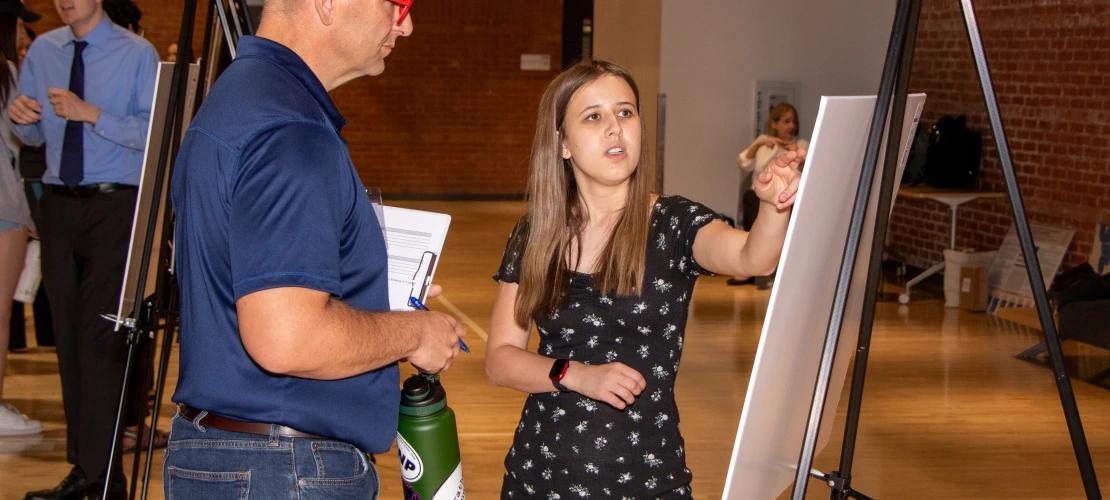 Student shows work at Pinnacle 2024