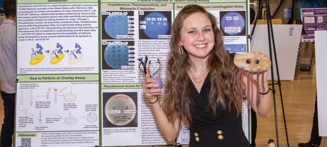 Student shows work at Pinnacle 2024