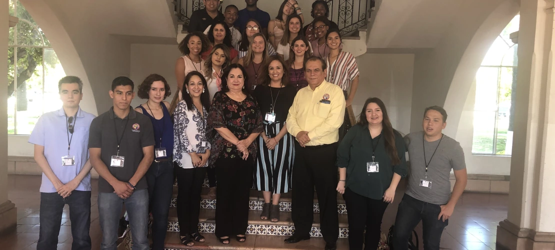 A group of students and faculty in the Navigating Education in the Borderlands program