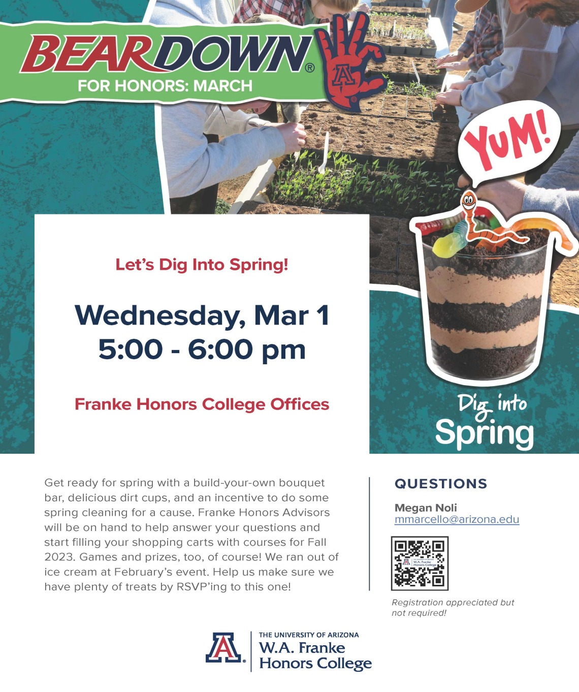 Bear Down for Honors March: Dig Into Spring Flyer