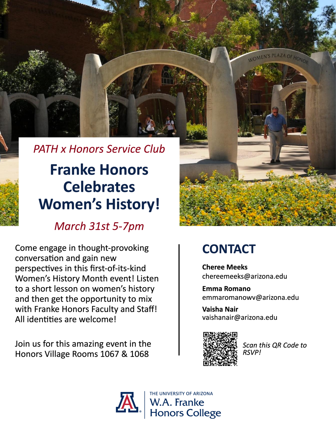 A flyer for the 2023 Women's History Month event