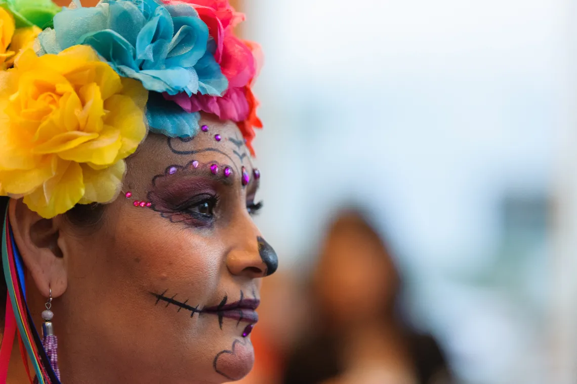 A participant in our Day of the Dead event.