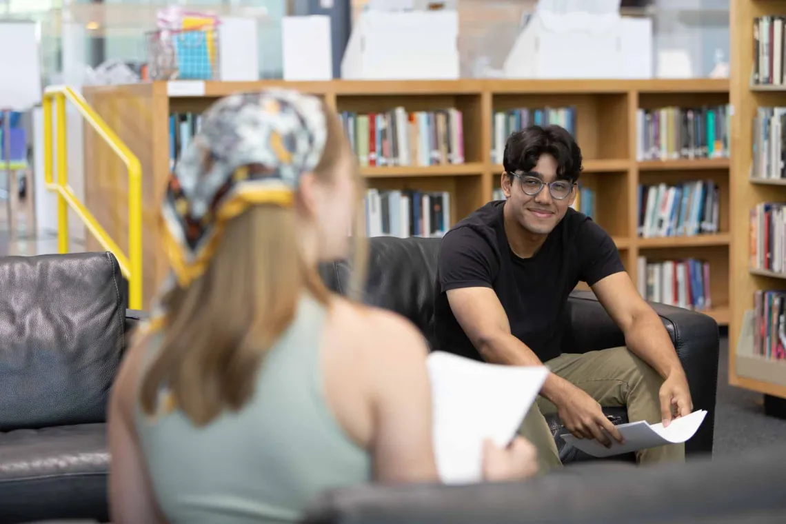 Students at the Poetry Center