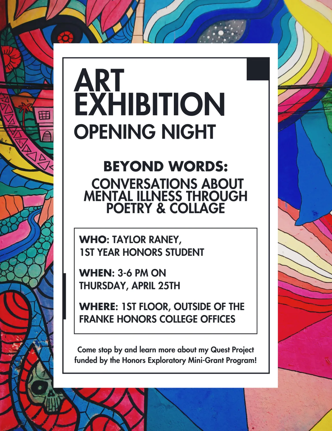 flyer with text