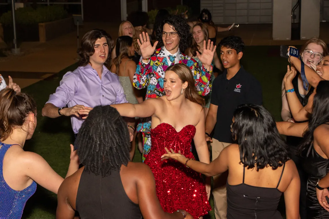 Students dancing at Franke Fling