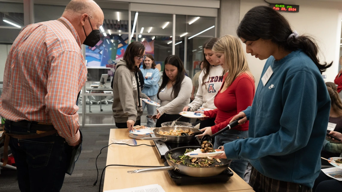 Students at Cooking Demo