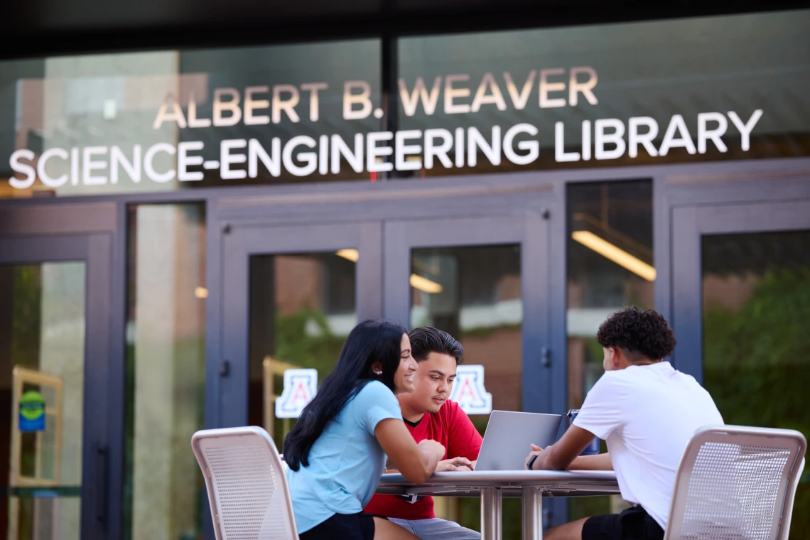 Students at Science -Engineering Library