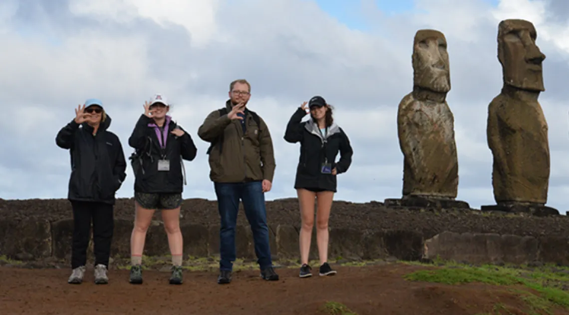 Students on Rapi Nui