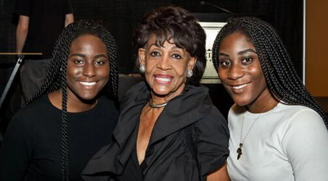 Photo of Pearl Craig with Maxine Waters