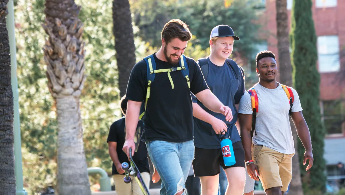 Students walking