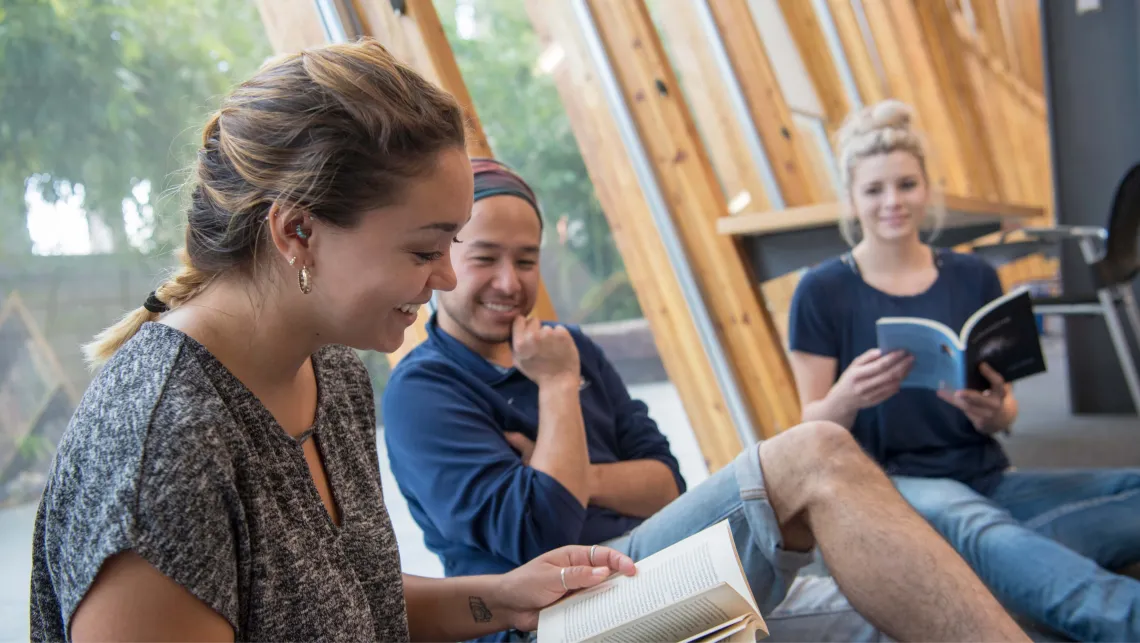 Students studying in a group