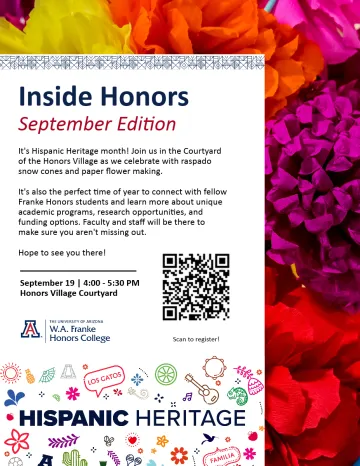 Inside Honors September 23 FLyer