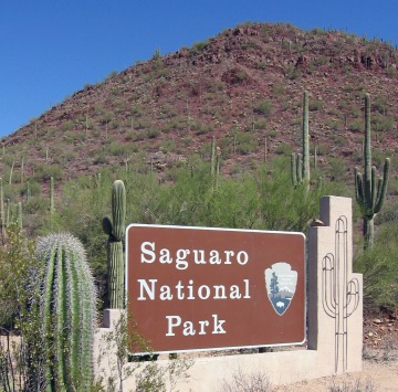 sign for saguaro national park