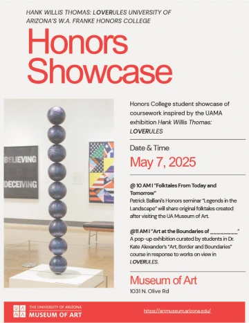 A flier for the loverules showcase on May 7