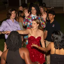 Students dancing at Franke Fling