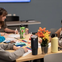 Students at PATH coloring event