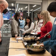 Students at Cooking Demo