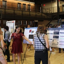 Student presenting their research at Pinnacle