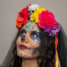Student dressed for day of the dead