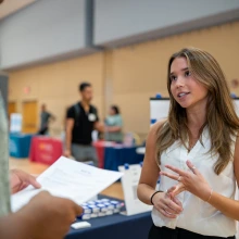 Student at STEM Career Fair