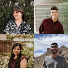 Baird Scholars (Top R-L): Kailie Szewczyk, and Jaiden Singh (Bottom R-L): Shruti Atreya, and Eddie Vargas.