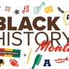 Black History Month iconographic logo