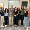 Dr. Kristy Doran, 2025 5-Star Teaching Awardee, alongside Dennis Ray and Margaret M. Breihl and students from the award's selection committee